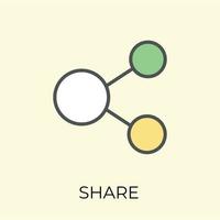 Trendy Share Concepts vector