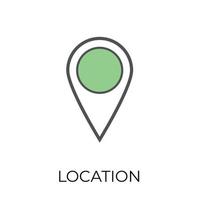 Trendy Map Pin vector