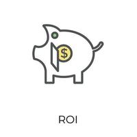 Trendy Piggy Bank vector