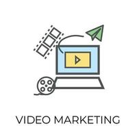 Trendy Video Marketing vector