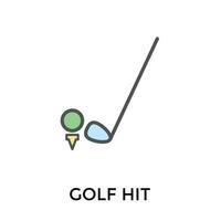 Trendy Golf Hit vector