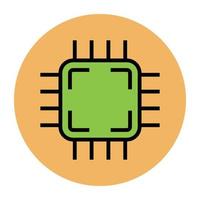 Trendy Microprocessor Concepts vector