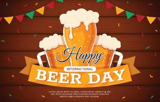 International Beer Day Concept vector