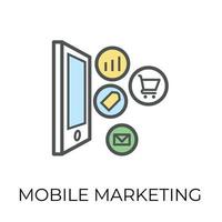 Trendy M Commerce vector