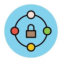 Trendy Focus Security vector