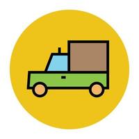 Trendy Delivery Truck vector