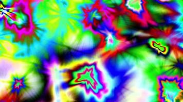 Fast fractal pattern rainbow color video