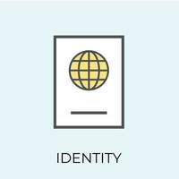 conceptos de pasaporte de moda vector