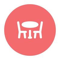 Trendy Dining Table vector