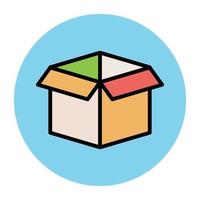 Trendy Carton Box vector