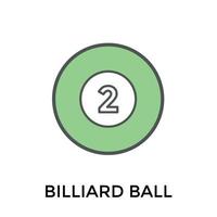 Trendy Billiard Ball vector