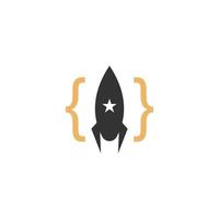 Rocket icon logo illustration design vector