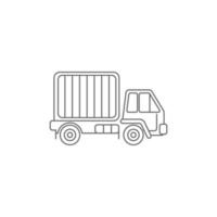 vector de ilustración de diseño de plantilla de logotipo de icono de camión