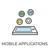 Trendy Mobile Application vector