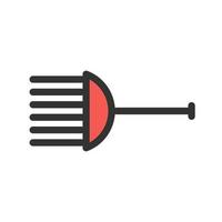 Comb Hair Holder Filled Line Icon vector