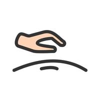 Hand Massage Filled Line Icon vector