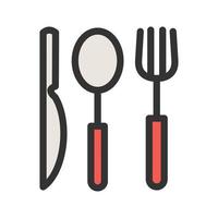 Cutlery Filled Line Icon vector