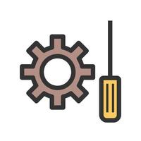 Technical Services Filled Line Icon vector