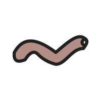 Worm Filled Line Icon vector