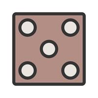 Dice Filled Line Icon vector