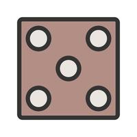 Dice Filled Line Icon vector