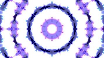 helles Glühen, das Mandala-Blumenmuster-Kaleidoskop-Spiegelmuster glänzt video