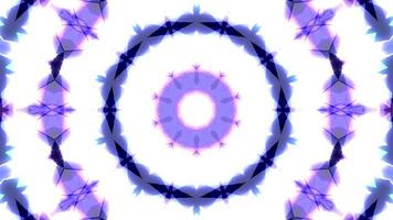 Light glow shining mandala flower pattern kaleidoscope mirror pattern video
