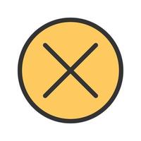 Do Not Cross Filled Line Icon vector
