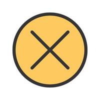 Do Not Cross Filled Line Icon vector