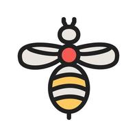 Honey Bee Filled Line Icon vector