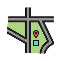 Maps Filled Line Icon vector