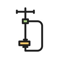 Clamp Filled Line Icon vector