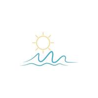 Water waves logo icon design template illustration vector