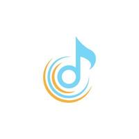 Music note icon logo illustration vector