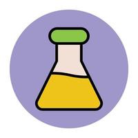 Trendy Chemical Flask vector