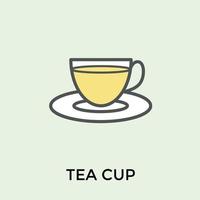 Trendy Tea Cup vector