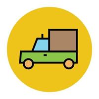 Trendy Delivery Truck vector