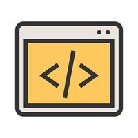Programming Filled Line Icon vector