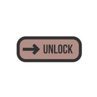 Unlock slide Filled Line Icon vector