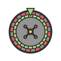 Roulette I Filled Line Icon vector