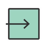 Exit to App Filled Line Icon vector