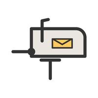 LetterBox Filled Line Icon vector