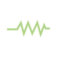 Resistor II Filled Line Icon vector