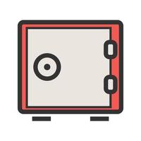 Vault Filled Line Icon vector