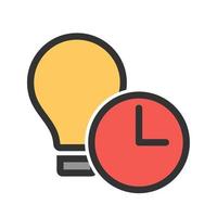 Timeout Filled Line Icon vector