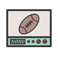 Rugby Match Filled Line Icon vector