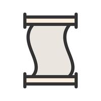 Scroll of Paper Filled Line Icon vector