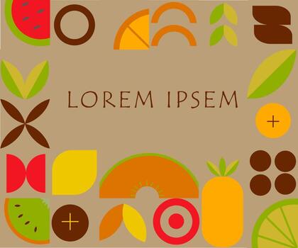 background geometry abstraction with text with autumn mood vector