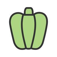 Capsicum Filled Line Icon vector