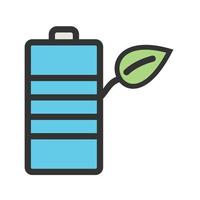 Eco friendly Battery Filled Line Icon vector